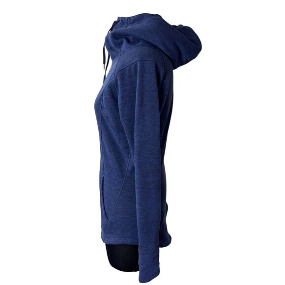 Marmot Womens Heathered Blue Hooded Pullover Sweatshirt M - Picture 2 of 11